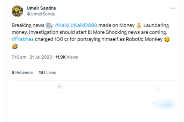  Prabhas: Actor Prabhas charged 100 crores salary for Kalki 2898 AD