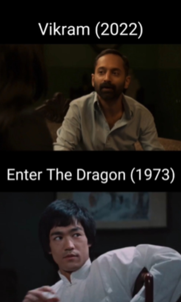 vikram movie scene copied from enter the dragon movie netizens trolled