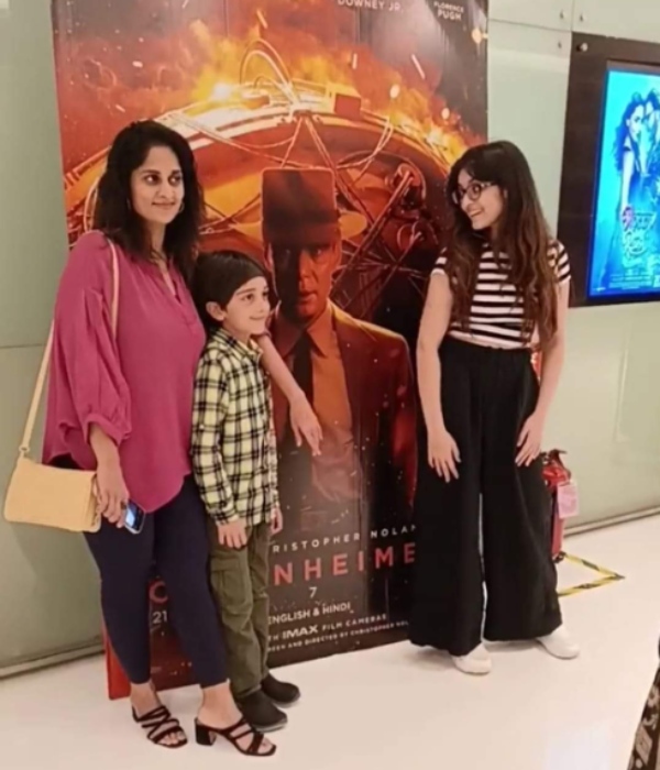 Actor Ajiths family watched Openheimer movie in Theatre Actor Ajiths family watched Openheimer movie in Theatre