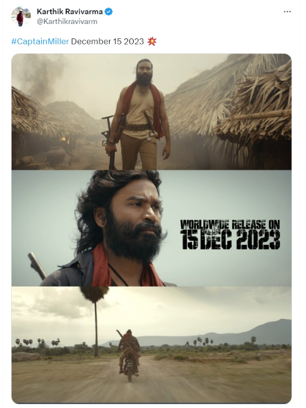 Dhanush fan mind blowing excitement after witnessing the powerful Captain Miller Teaser