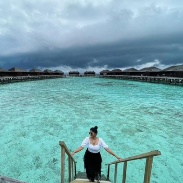 Megha Akash enjoys her holidays at Maldives and shares a swim wear photo