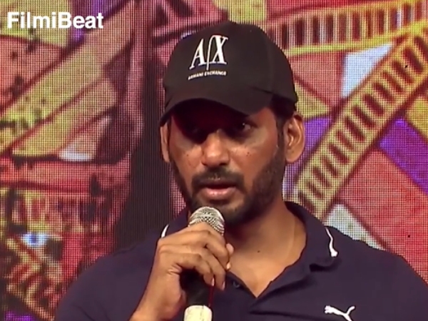 Vishal calls Mark Antony Director Aadhik Ravichandran as Paradesi on stage 