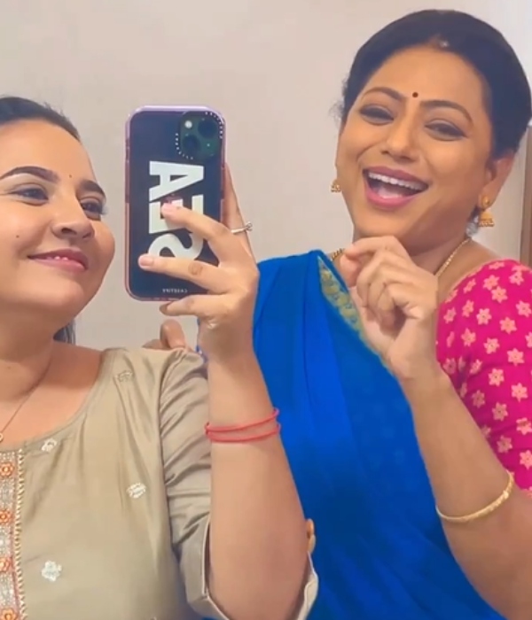 Vijay TVs Baakiyalakshmi serial fame Suchitra and Nehas Kavala reels video makes fans more fun Vijay TVs Baakiyalakshmi serial fame Suchitra and Nehas Kavala reels video makes fans more fun