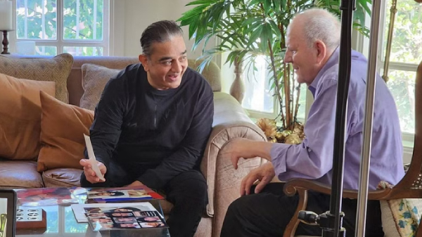  Indian 2: Kamal with Oscar-winning make-up artist Michael Westmore for Indian 2 