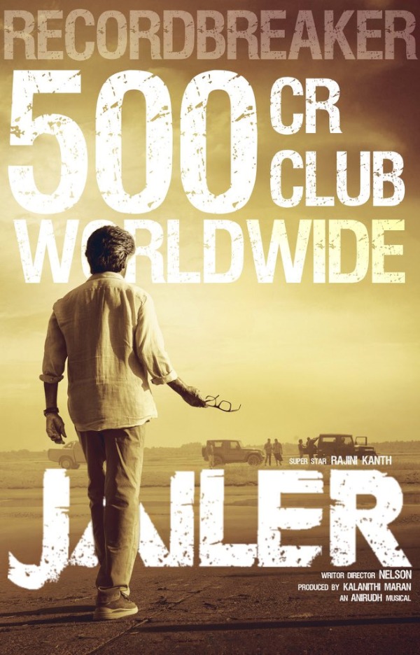 Jailer crosses 500 Crore at Box Office hashtag trending in social media Jailer crosses 500 Crore at Box Office hashtag trending in social media