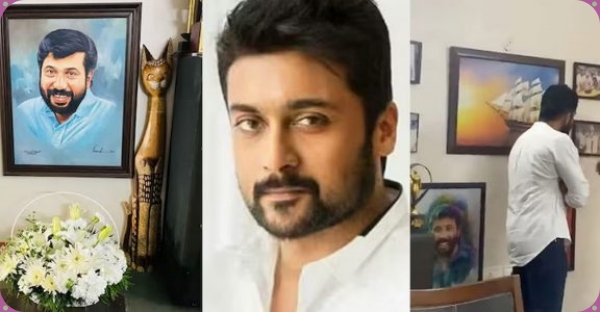 Actor Suriya personally visited the late director Siddiques house and condoled to his family 
