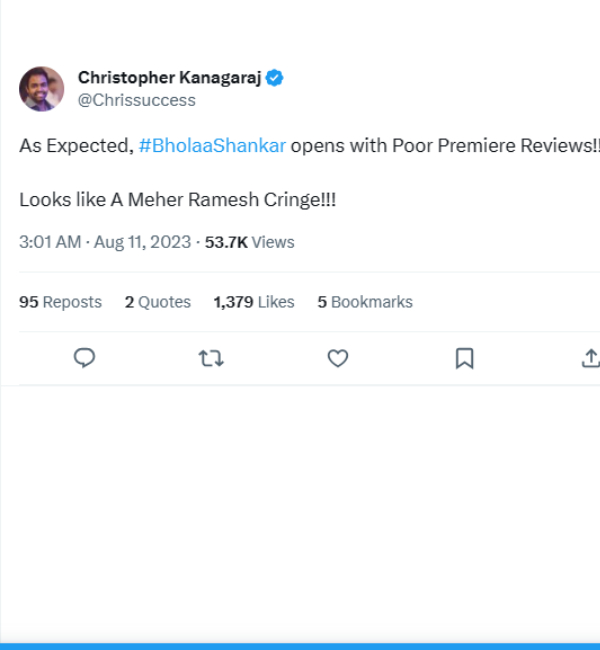 Bholaa Shankar Twitter Review: Mega Star fans upset over the cringe drama