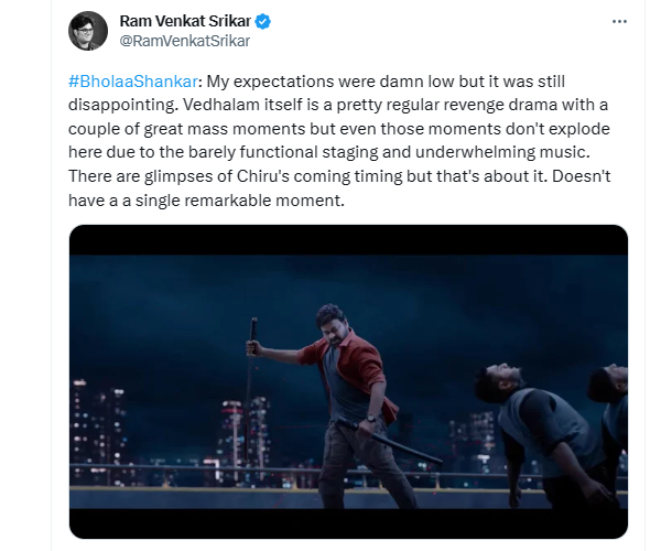 Bholaa Shankar Twitter Review: Mega Star fans upset over the cringe drama