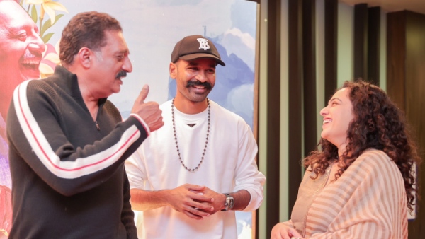 Actor Dhanushs Thiruchitrambalam movie team meets for first year celebration