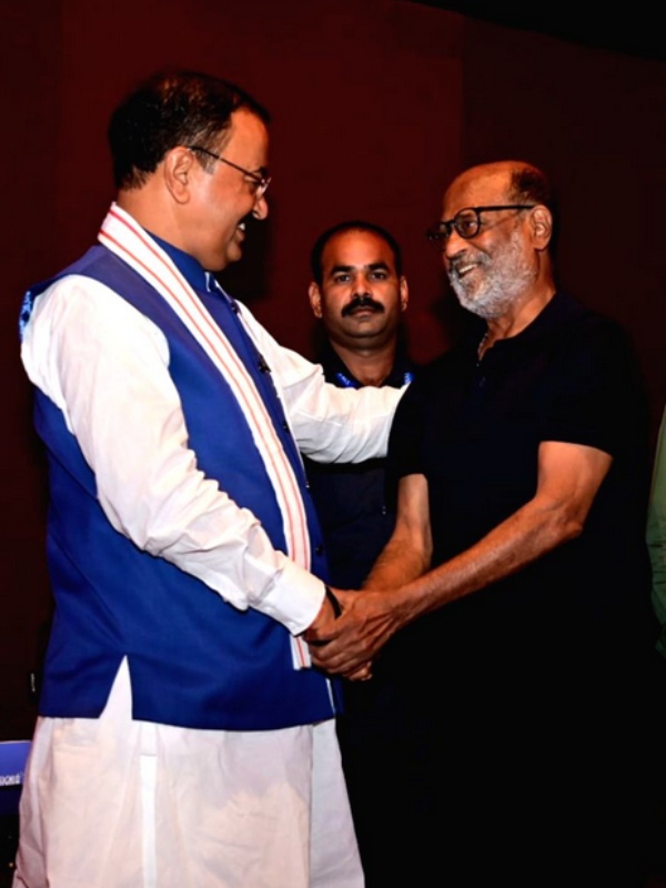 Rajinikanth enjoyed Jailer with Uttar Pradesh Deputy Chief Minister Kesav Prasad Maurya. 