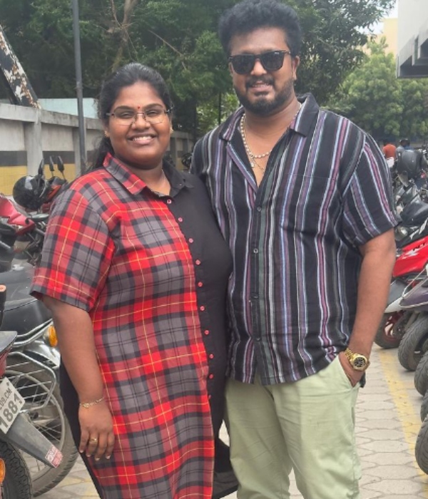 Robo shankar daughter indraja shankar cute romantic photos