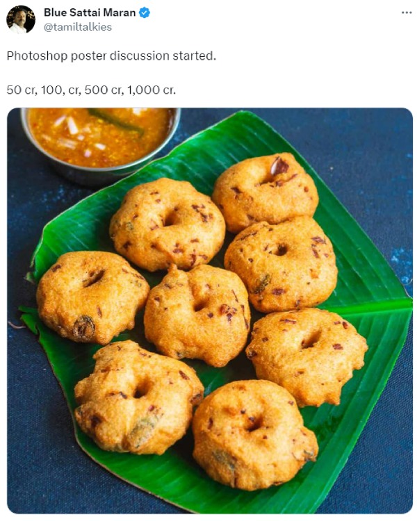 Blue Sattai Maran trolls Jailer team ready with 1000 crore vadai posters