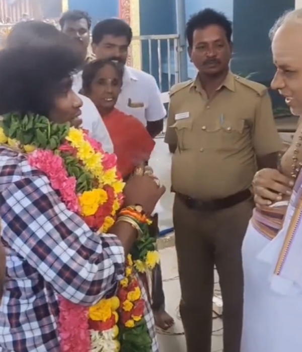  A video of actor Yogi Babu being humiliated in a Murugan temple 
