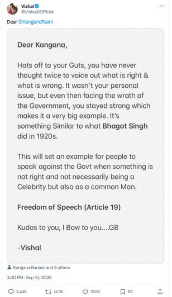 Actor Vishal thanks to narendra modi for taking immediate action in cbfc corruption