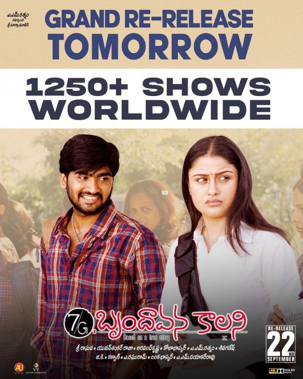 7G Rainbow Colony Telugu version re-release collects huge at Day 1 Box Office