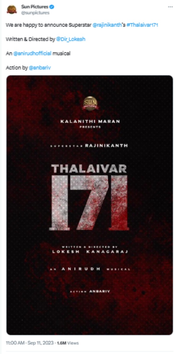 Director Lokesh kanagaraj expressed his happiness on the announcement of Thalaivar 171 movie Director Lokesh kanagaraj expressed his happiness on the announcement of Thalaivar 171 movie
