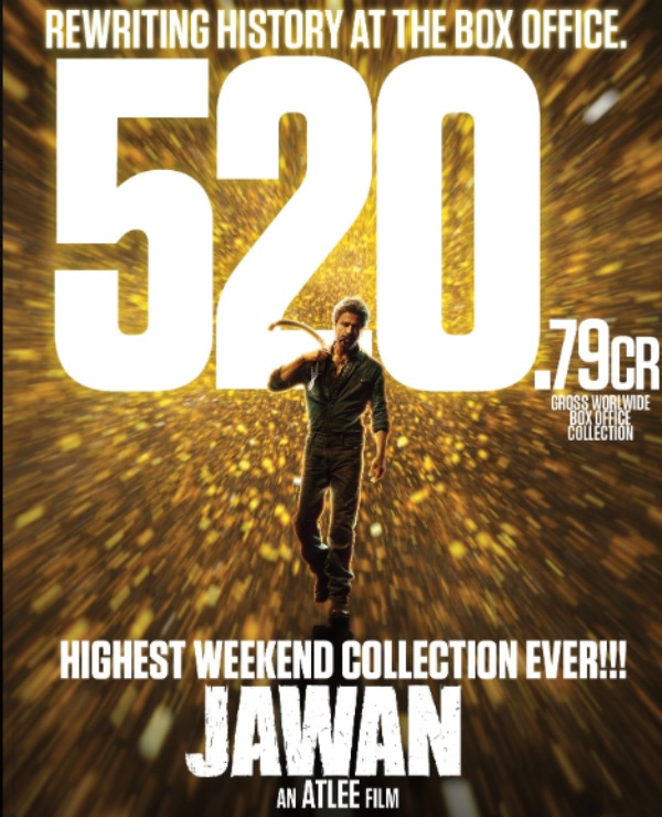 Jawan joins 500 crore club, Day 4 Official Box Office Reports are announced Jawan joins 500 crore club, Day 4 Official Box Office Reports are announced