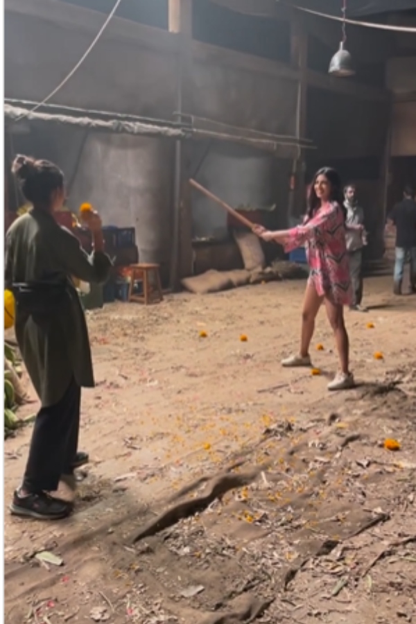Actress Malavika Mohanan has released a video of her playing cricket