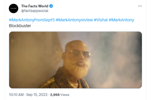  Mark Antony: Vishal and SJ Suryah starring Twitter reviews here