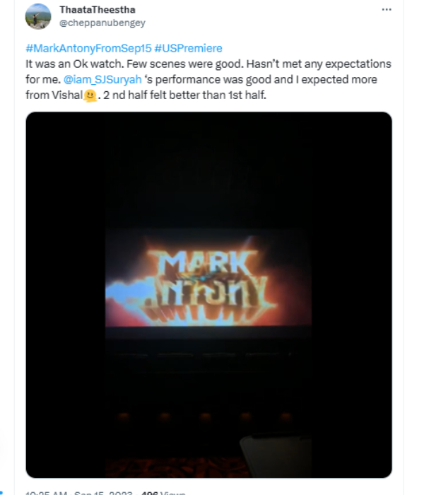  Mark Antony: Vishal and SJ Suryah starring Twitter reviews here