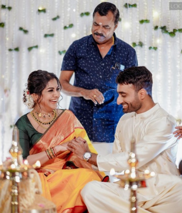 ayyanar movie actress meera nandan got engagement to sreeju ayyanar movie actress meera nandan got engagement to sreeju