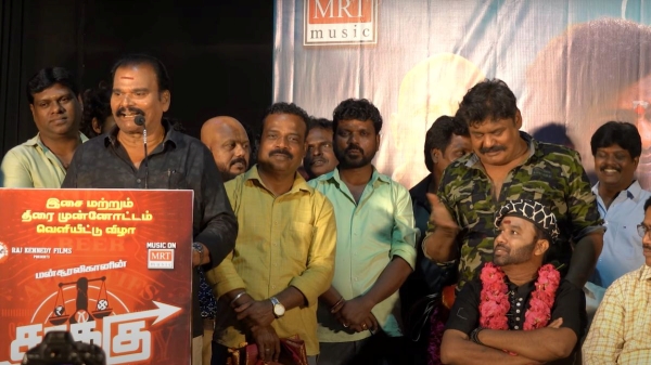 Mansoor Ali Khan teases Bayilvan Ranganathan at Sarakku trailer launch