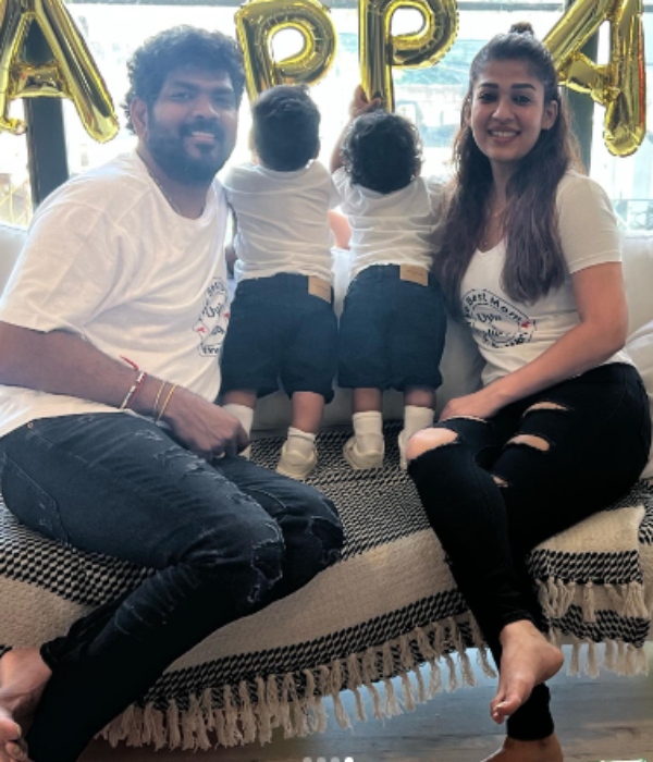 Nayanthara shares her twin sons latest photos Nayanthara shares her twin sons latest photos