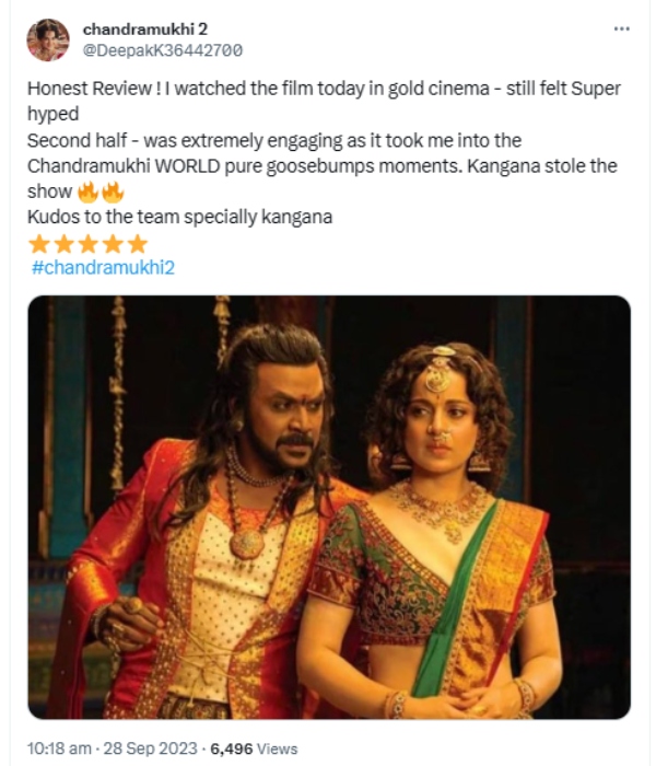 Raghava Lawrence and Kangana Ranauts Chandramukhi 2 Twitter Review in Tamil is here Raghava Lawrence and Kangana Ranauts Chandramukhi 2 Twitter Review in Tamil is here