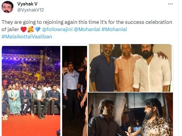 Rajini: Mohanlal along with Rajinikanth attended Jailer Success Meet Rajini: Mohanlal along with Rajinikanth attended Jailer Success Meet