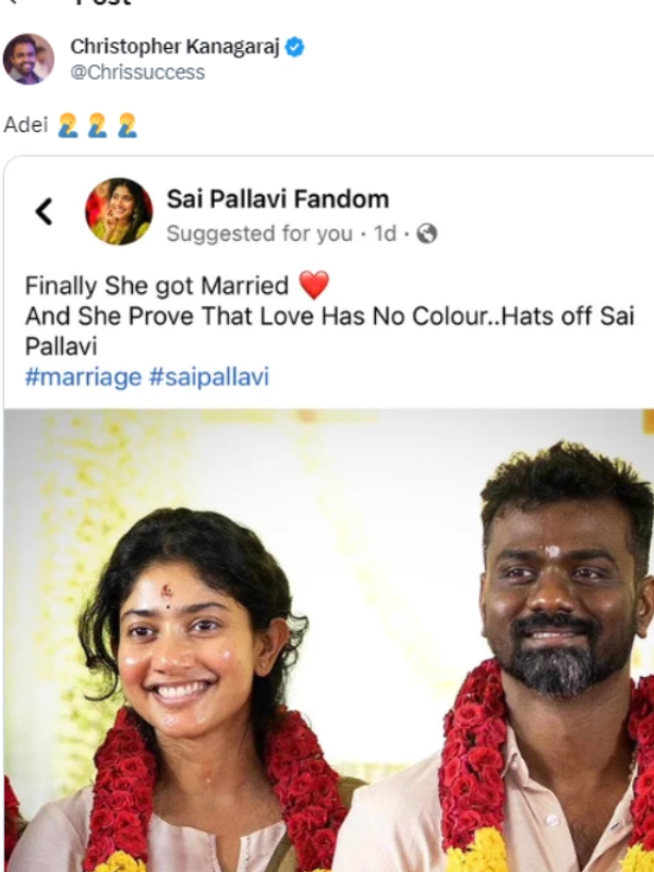  Sai Pallavi: Sai Pallavis fake wedding photo trending on social media 