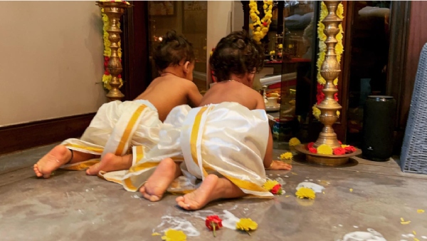 Jawan Actress Nayanthara celebrates Krishna Jayanthi with her two sons 