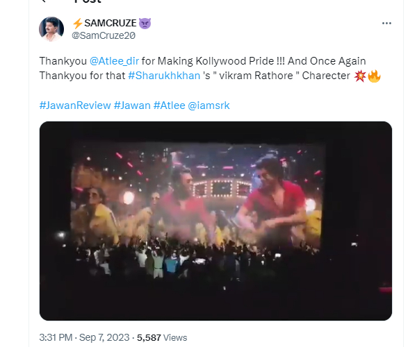 Jawan fans celebrates father Shah Rukh Khans Vikram Rathore character 