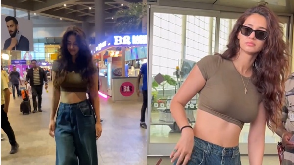 Kanguva heroine disha patani stopped at mumbai airport 