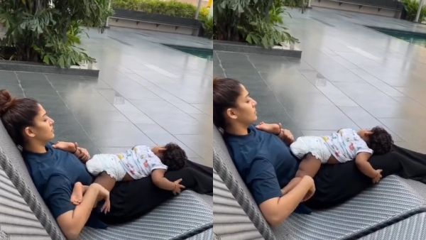 Actress Nayanthara with her son Uyir video goes trending in Social media