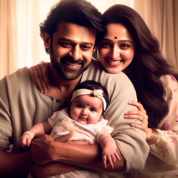 Prabhas and Anushka Shetty married and had kids AI created photos trending