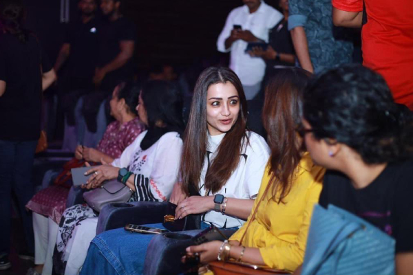 Keerthy Suresh, Aishwarya Lekshmi and Kalyani Priyadarshan watches Leo at theater