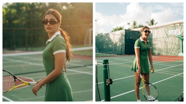 Pooja Hegde shows her inner Tennis skills and dedicates this to Federer