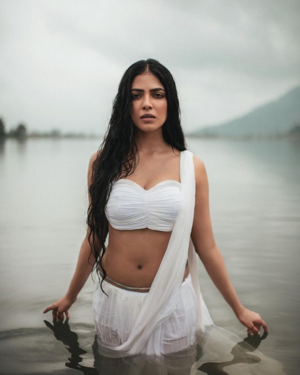 Malavika Mohanan white and water themed latest pics stuns fans