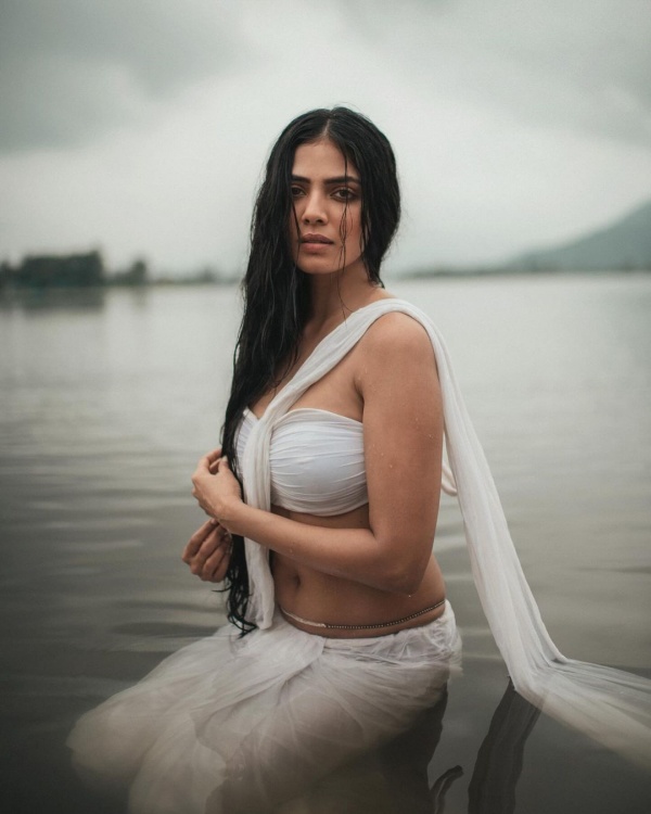 Malavika Mohanan white and water themed latest pics stuns fans