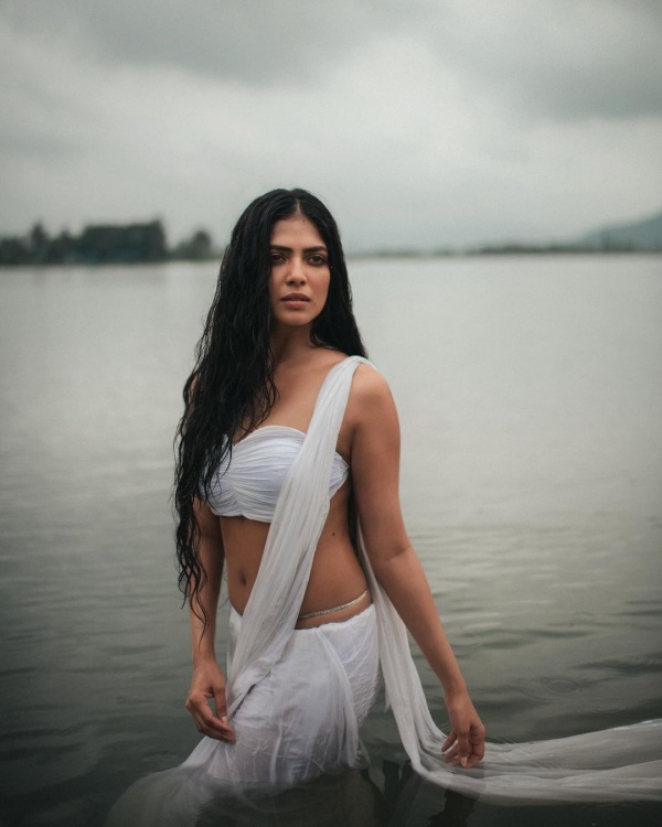 Malavika Mohanan white and water themed latest pics stuns fans