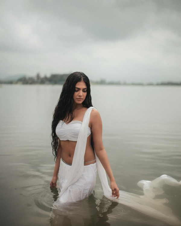 Malavika Mohanan white and water themed latest pics stuns fans