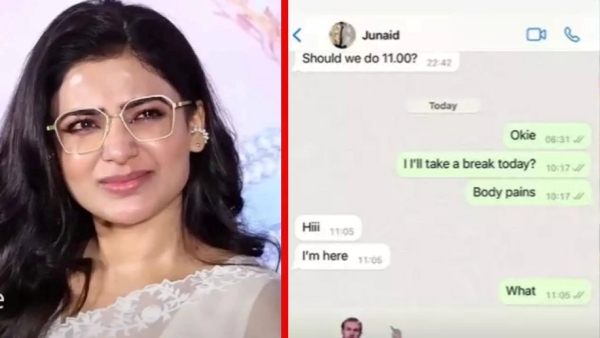 Samantha gym trainer night whatsapp chat screen shot trending