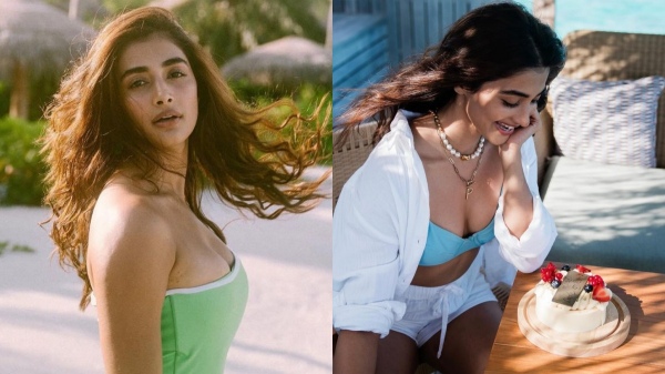 Actress Pooja Hegde is in Maldives resort for her vacation
