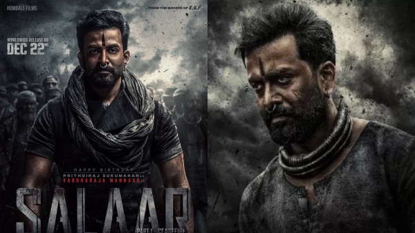 Prithviraj Sukumarans first look poster from the film Salaar