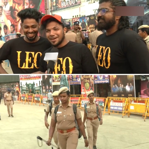 Leo movie released in Rohini theater with tight security