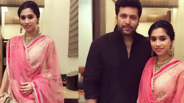 Jayam Ravi eating two ice creams but his wife Aarti Ravi warns