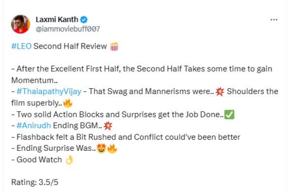 Leo Public Review: A very intense action thriller movie done by Vijay Leo Public Review: A very intense action thriller movie done by Vijay