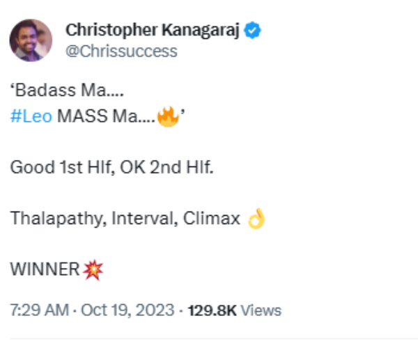 Vijays Leo getting negative reviews after second half lags too much