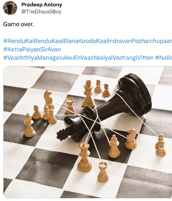 Bigg Boss Pradeep Antony Game Over tweet shocks fans