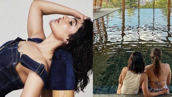 Samantha shared new photo with her friend in Swimming pool